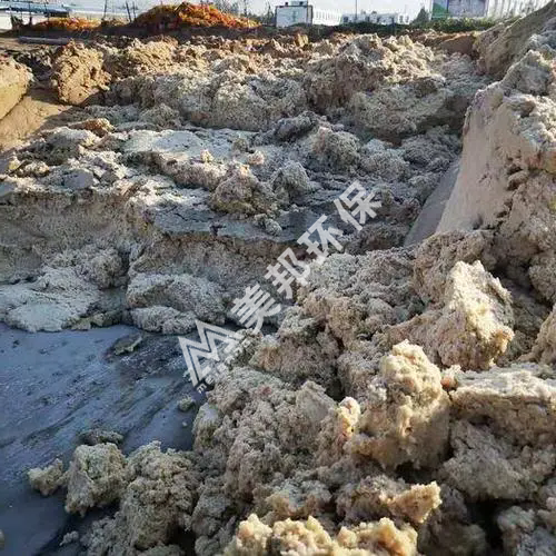 准备用美邦带式压榨机脱水处理的土豆渣