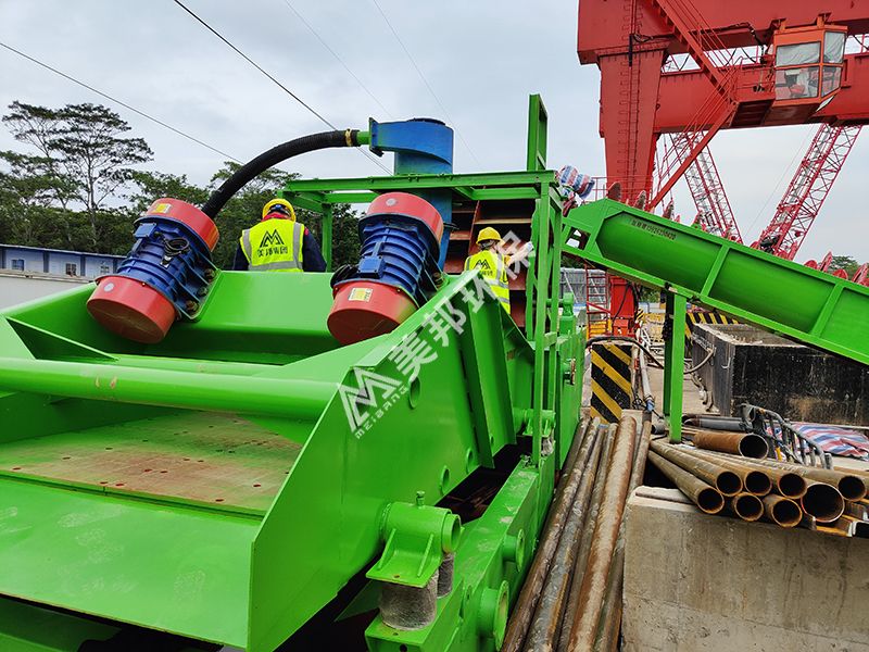 美邦盾构渣土处理项目中的洗砂设备
