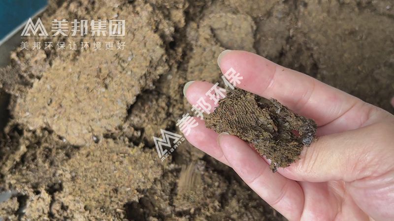美邦带式压榨机脱水处理后的茶叶渣