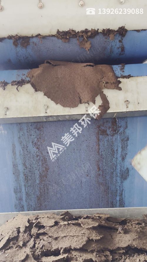 带式压榨机脱水后的泥炭土